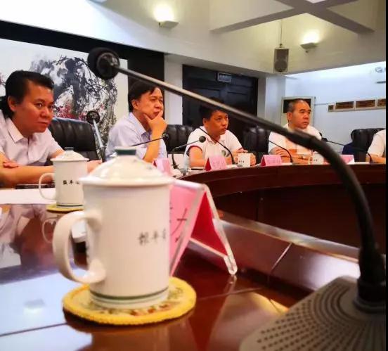 云浮市市委书记黄汉标调研中云石海及石材产业发展情况，并召开石材产业发展座谈会